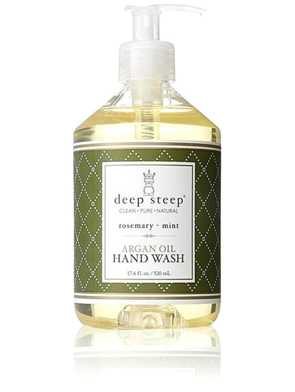 NEW Deep Steep Rosemary Mint Argan Oil Hand Wash Liquid Soap 17.6 oz (USA Made)